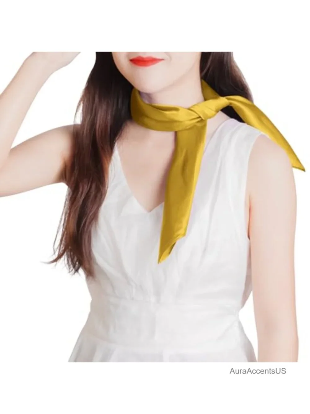 Satin Square Scarf Handkerchief Neck Scarf Multifunctional Accessory